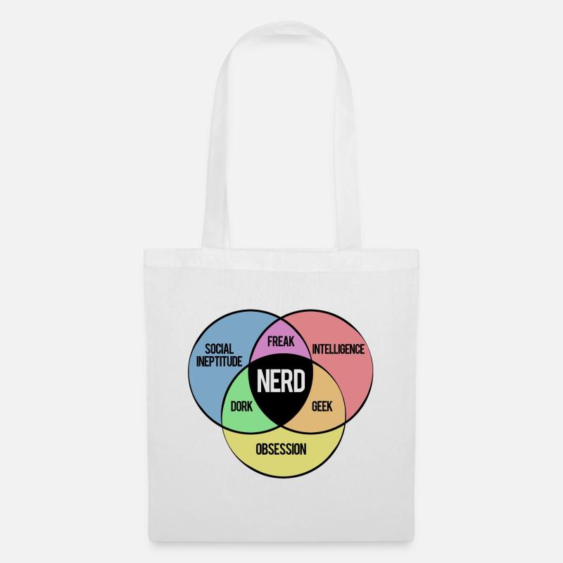 NERD SHIRT - Stoffbeutel - Weiß