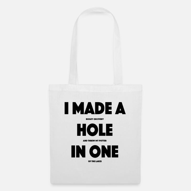 Disc golf, disc golf, golf, hole in one, funny - Tote Bag - white