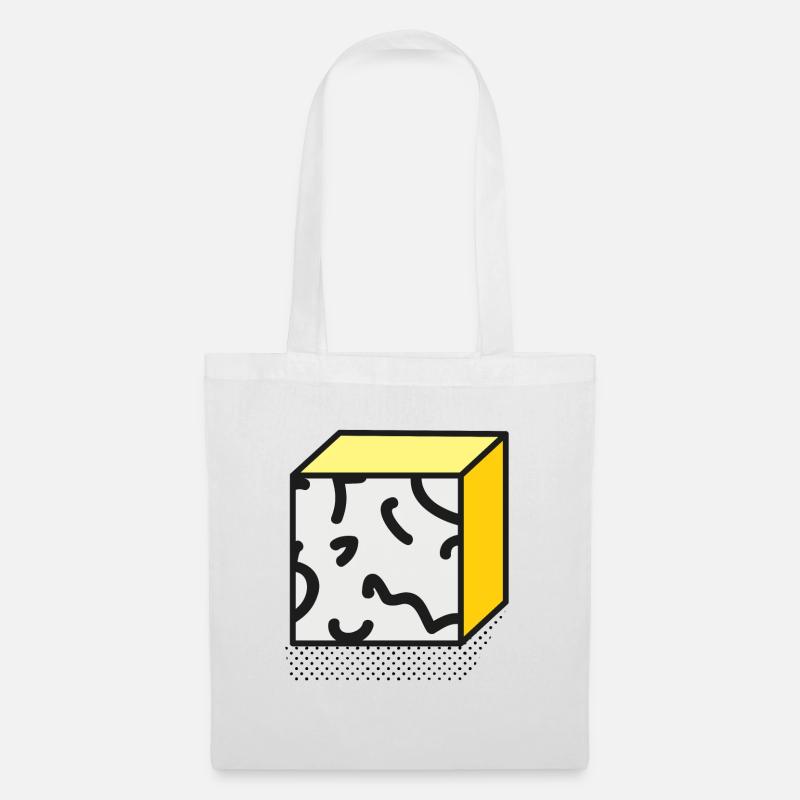 minimal memphis style - Tote Bag - white