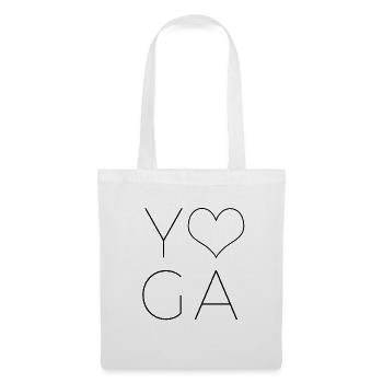 yoga - Sac en tissu - blanc - Devant