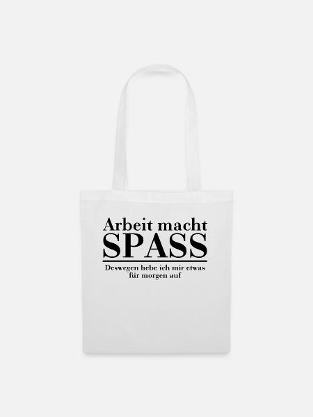 Arbeit - Stoffbeutel - Weiß