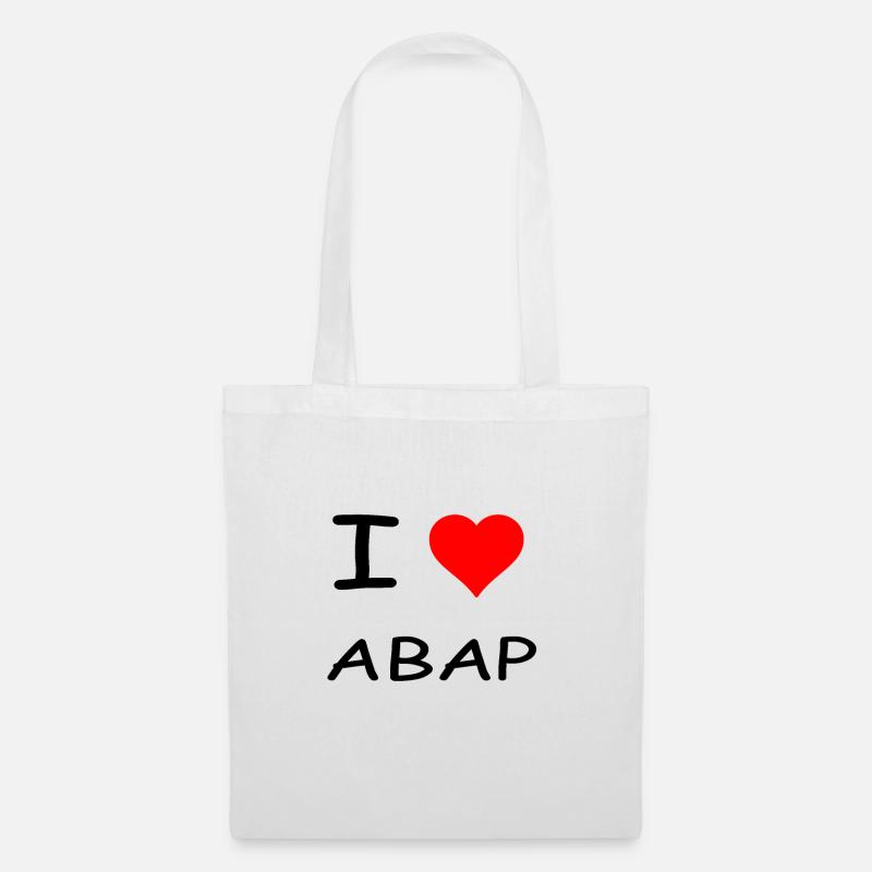I LOVE ABAP - Stoffbeutel - Weiß