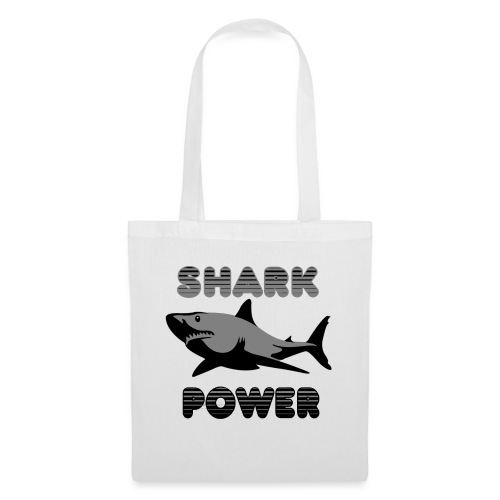Shark Power Schwarz - Stoffbeutel