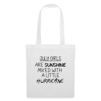 Filles juillet juillet anniversaire fille disant cadeau - Sac en tissu - blanc - Devant
