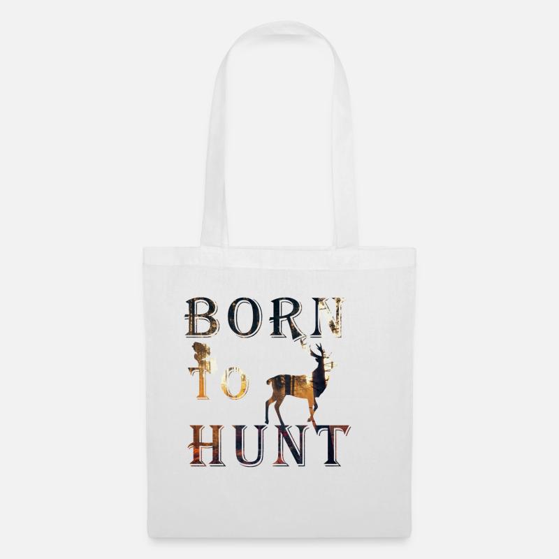 Born to Hunt - Stoffbeutel - Weiß