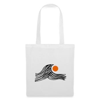 Vague avec le soleil - Sac en tissu - blanc - Devant