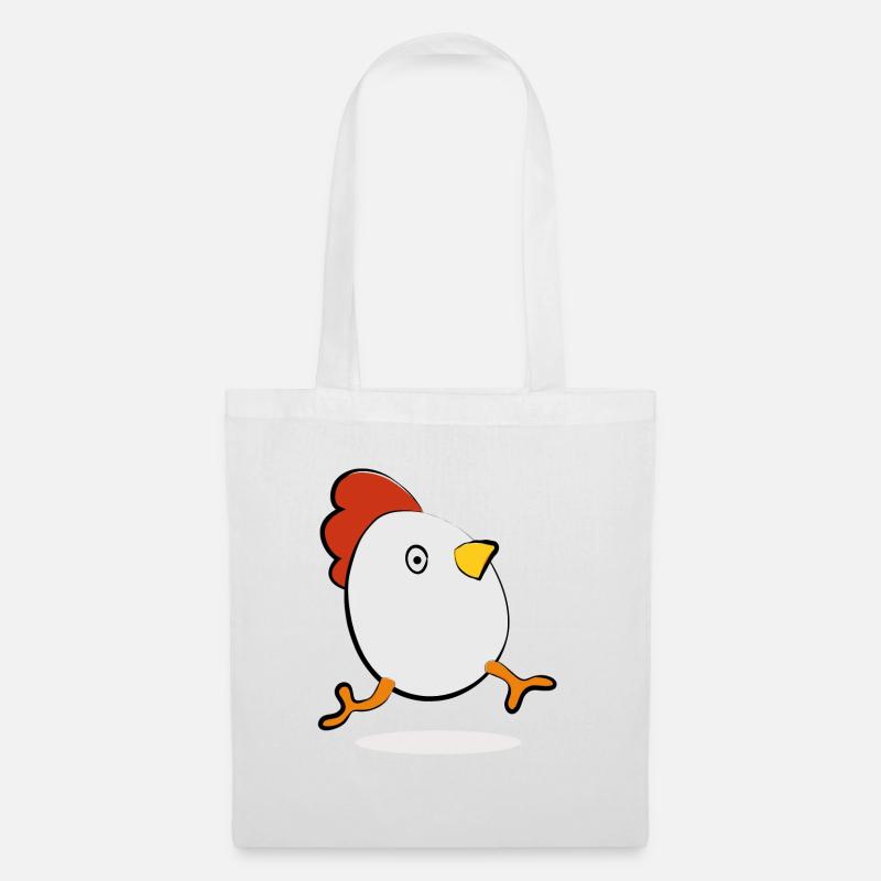 Eier Huhn - Stoffbeutel - Weiß