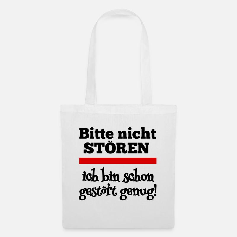 Bitte nicht stören! - Stoffbeutel - Weiß