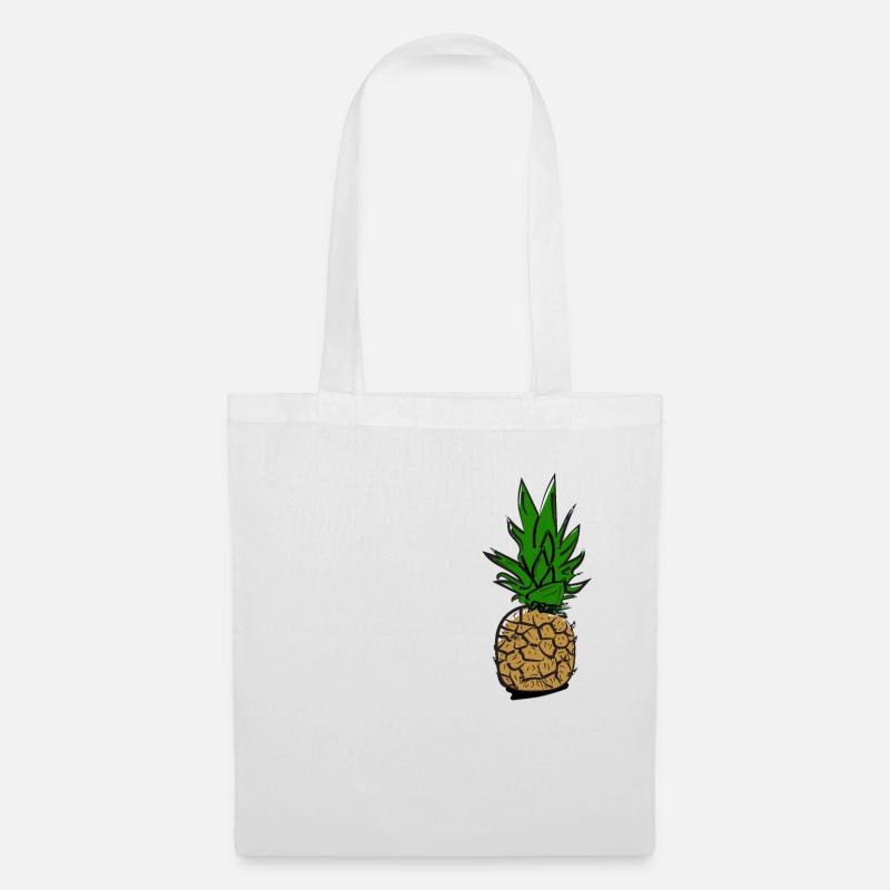 Ananas - Stoffbeutel - Weiß