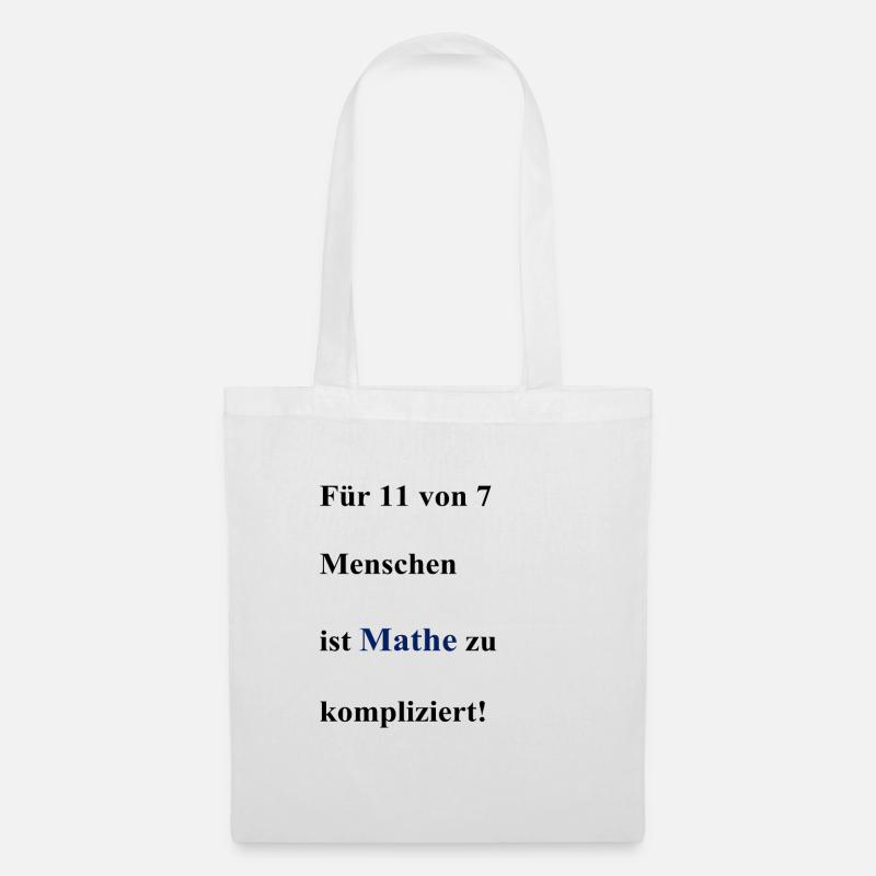 Mathe ist zu kompliziert! - Stoffbeutel - Weiß