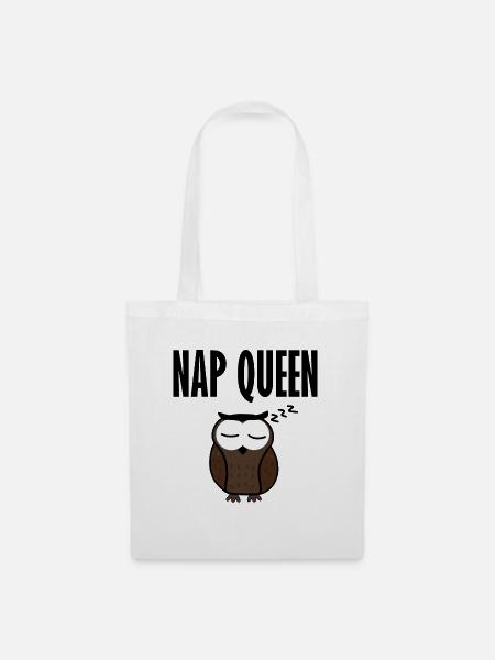 Nap Queen Eule Owl - Stoffbeutel - Weiß