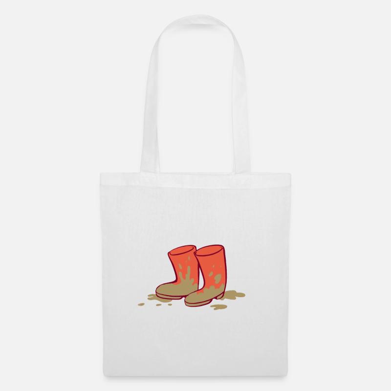 Muddy Boots - Tote Bag - white