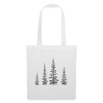 forêt de ligne - conception de forêt - Sac en tissu - blanc - Devant