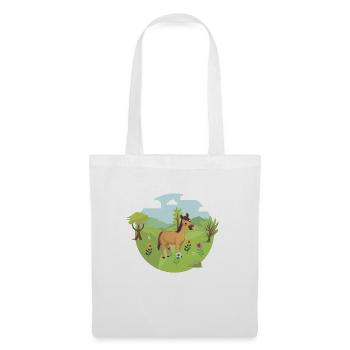 Horse pony on flower meadow Girl women babies - Tote Bag - white - Front