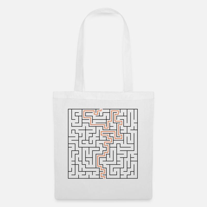 Labyrinth / maze - Tote Bag - white