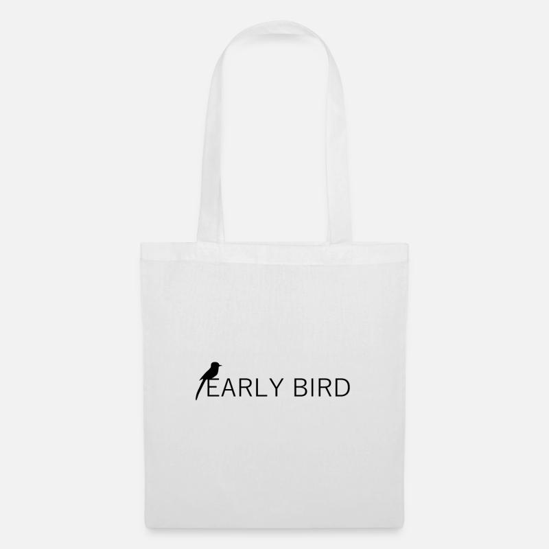 EarlyBird 2 "Der frühe Vogel" - Stoffbeutel - Weiß