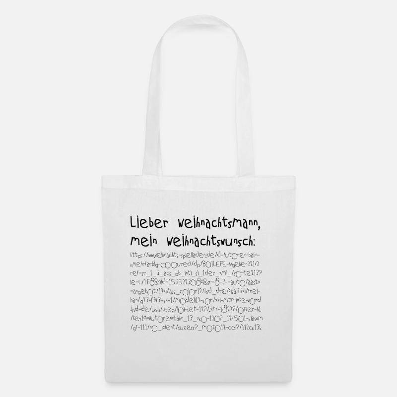URL Weihnachtswunsch - Stoffbeutel - Weiß