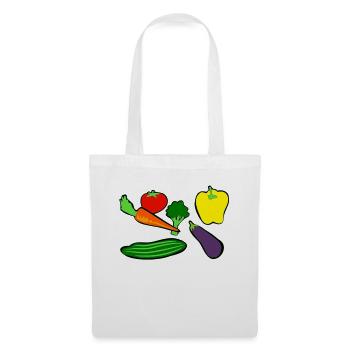 légumes - Sac en tissu - blanc - Devant