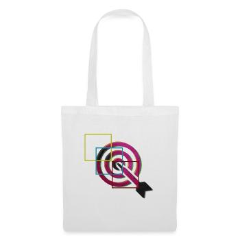 Dartscheibe Dartspieler Geschenk Idee - Stoffbeutel - Weiß - Vorne