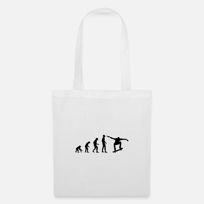 Evolution Skatebord.Cooles Geschenk für Skater. - Stoffbeutel - Weiß