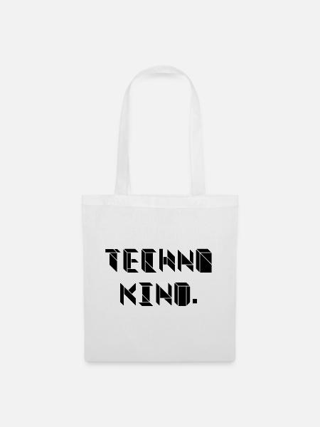 Techno Kind - Stoffbeutel - Weiß