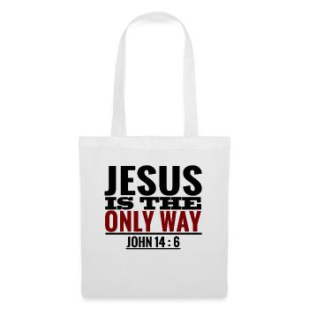 Jesus Christ - God - Bible Verse - Cross Gift - Tote Bag - white - Front