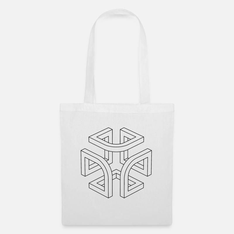 JOSZ DESIGN geometric black - Stoffbeutel - Weiß