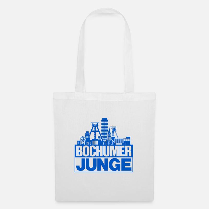 Bochumer Junge Blau Bochum Silhouette Geschenk - Stoffbeutel - Weiß
