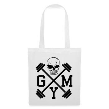 GYM Bodybuilding dumbbells Skull Skull 1c - Tote Bag - white - Front