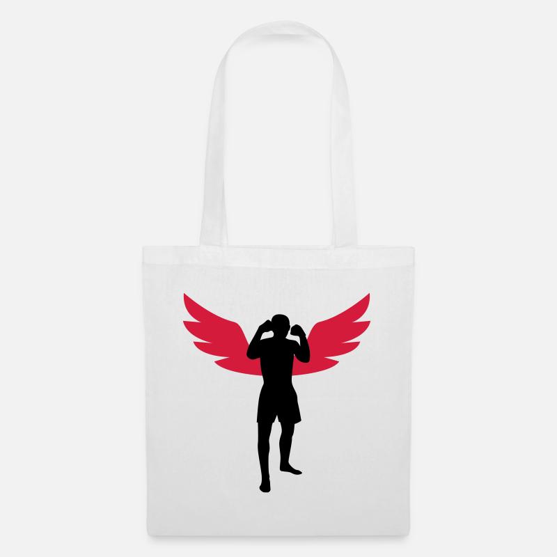 Kickboxen / Kickboxing / Kickboxer / Kick Boxing - Stoffbeutel - Weiß