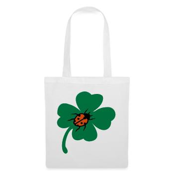 Lucky Cloverleaf Ladybug - Tote Bag - white - Front