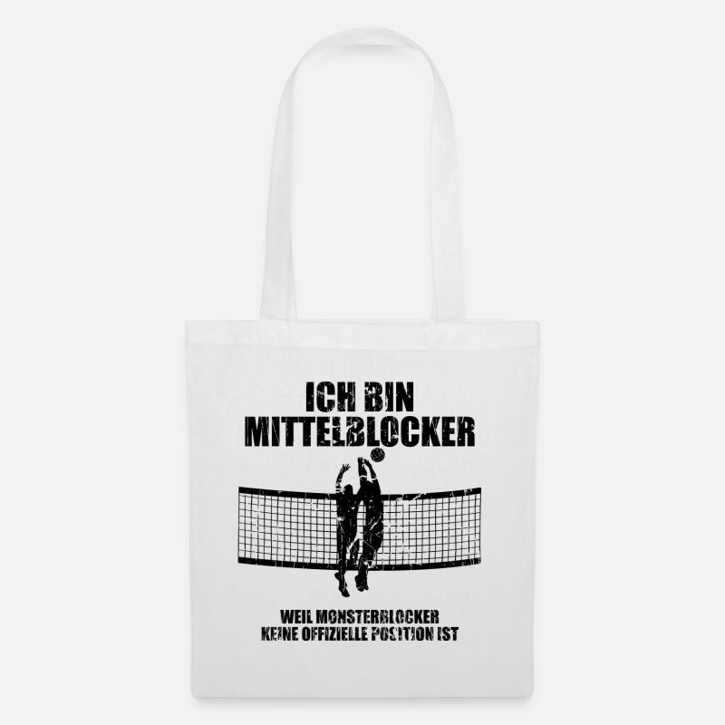 Ich bin Mittelblocker - Stoffbeutel - Weiß