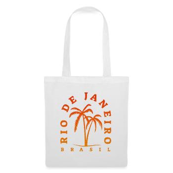 Rio de Janeiro Palm Tree Retro - Stoffbeutel - Weiß - Vorne