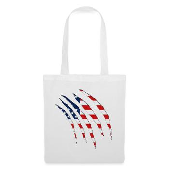 USA claws cuts america - Stoffbeutel - Weiß - Vorne