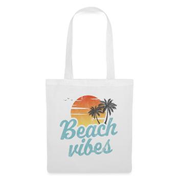 Vibrations de la plage - Sac en tissu - blanc - Devant