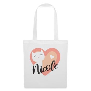 Nicole Surname First Name Kitten - Tote Bag - white - Front