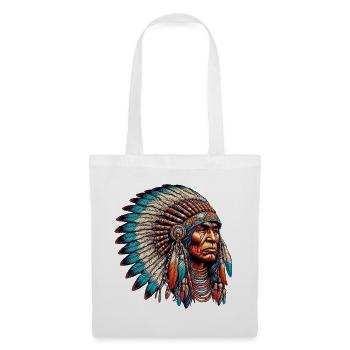 Amérindien Peau rouge d’Amérique - Sac en tissu - blanc - Devant
