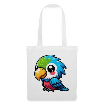 Perroquet - Sac en tissu - blanc - Devant