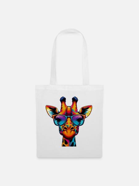 Giraffe - Stoffbeutel - Weiß