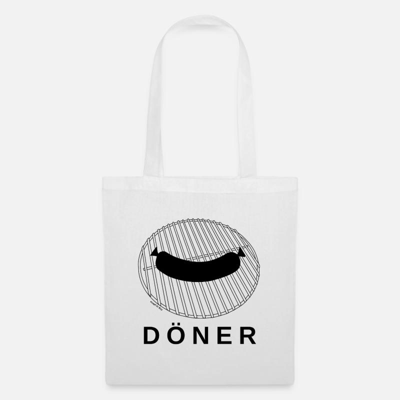 Grilled kebab - Tote Bag - white
