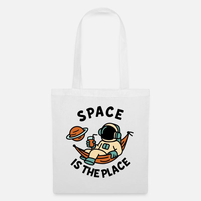 Space Explorer Astronaut Relaxing Design - Tote Bag - white