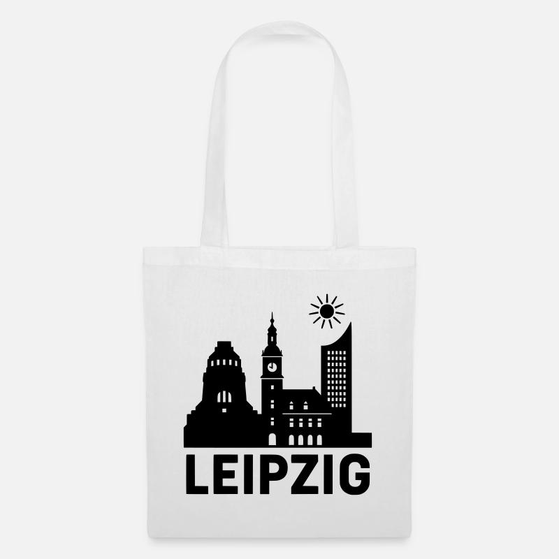 leipzig silhouette - Stoffbeutel - Weiß