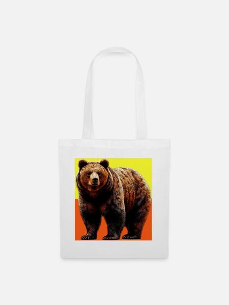 Bär - Stoffbeutel - Weiß