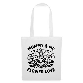 Look fleuri assorti de Maman et moi - Sac en tissu - blanc - Devant