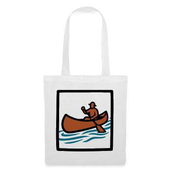 Canoe Paddler Badge Icon - Tote Bag - white - Front