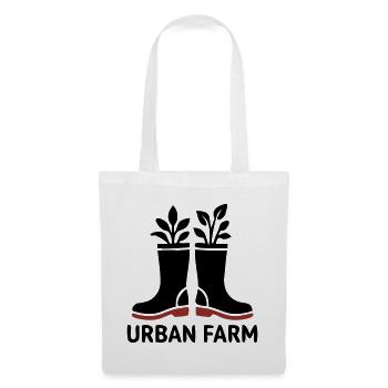 Logo des bottes en caoutchouc de ferme urbaine - Sac en tissu - blanc - Devant