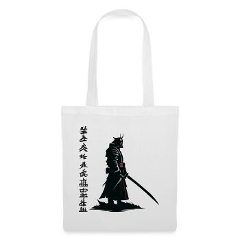 Samurai-Schatten: Katana Noir - Stoffbeutel - Weiß - Vorne