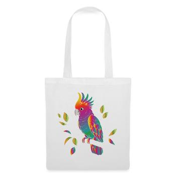 Rainbow Cockatoo Cartoon Design - Tote Bag - white - Front