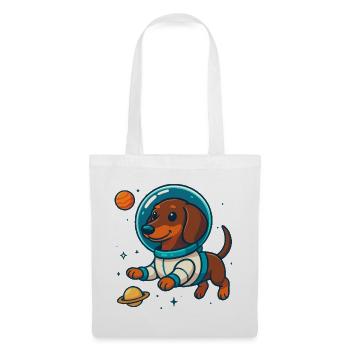 Dachshund in Space – Cute Astronaut Dog - Tote Bag - white - Front