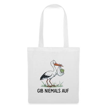 Gib niemals auf - Stoffbeutel - Weiß - Vorne
